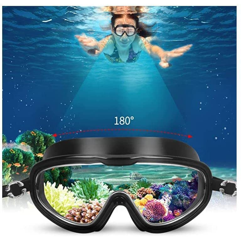 Proxin Swimming Goggles Silicone Anti-Fog, UV Protection for Adults Men Women Kids with Protection Case Kit- No Leaking Swim Glasses Professional Adjustable Strap Comfort fit