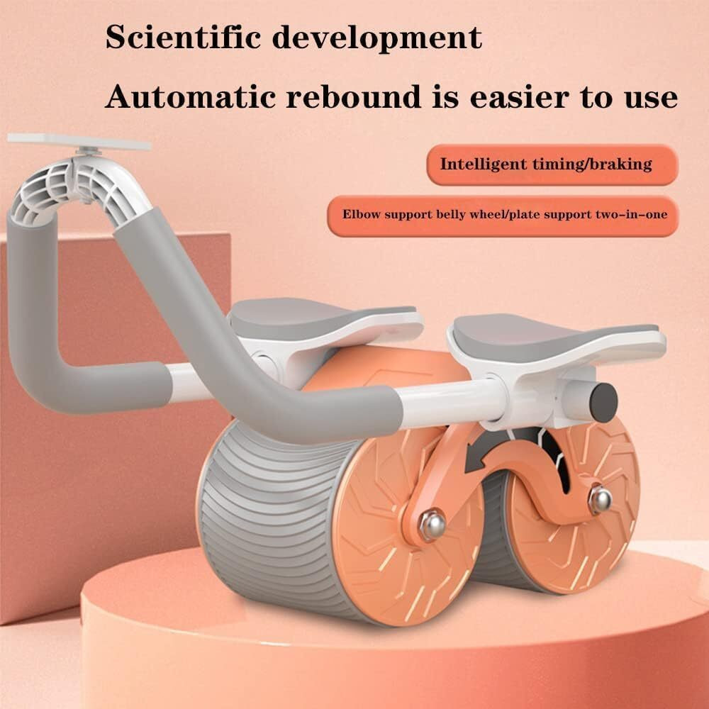 YOGIMOONI 2023 New Ab roller Wheel, Automatic Rebound 2 In 1 For Abs Workout, Abdominal Fitness Wheel for men women, Dynamic Core Trainer Plank Exercise Wheels with Phone Stand For Home Gym Fitness