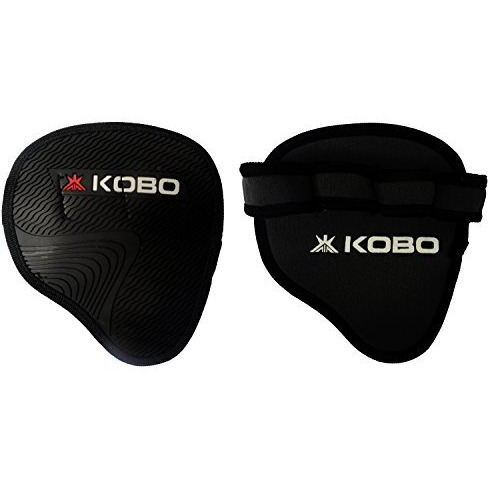 Kobo Rubber Wta12 Weight Lifting Grip Exercise and Fitness,Black