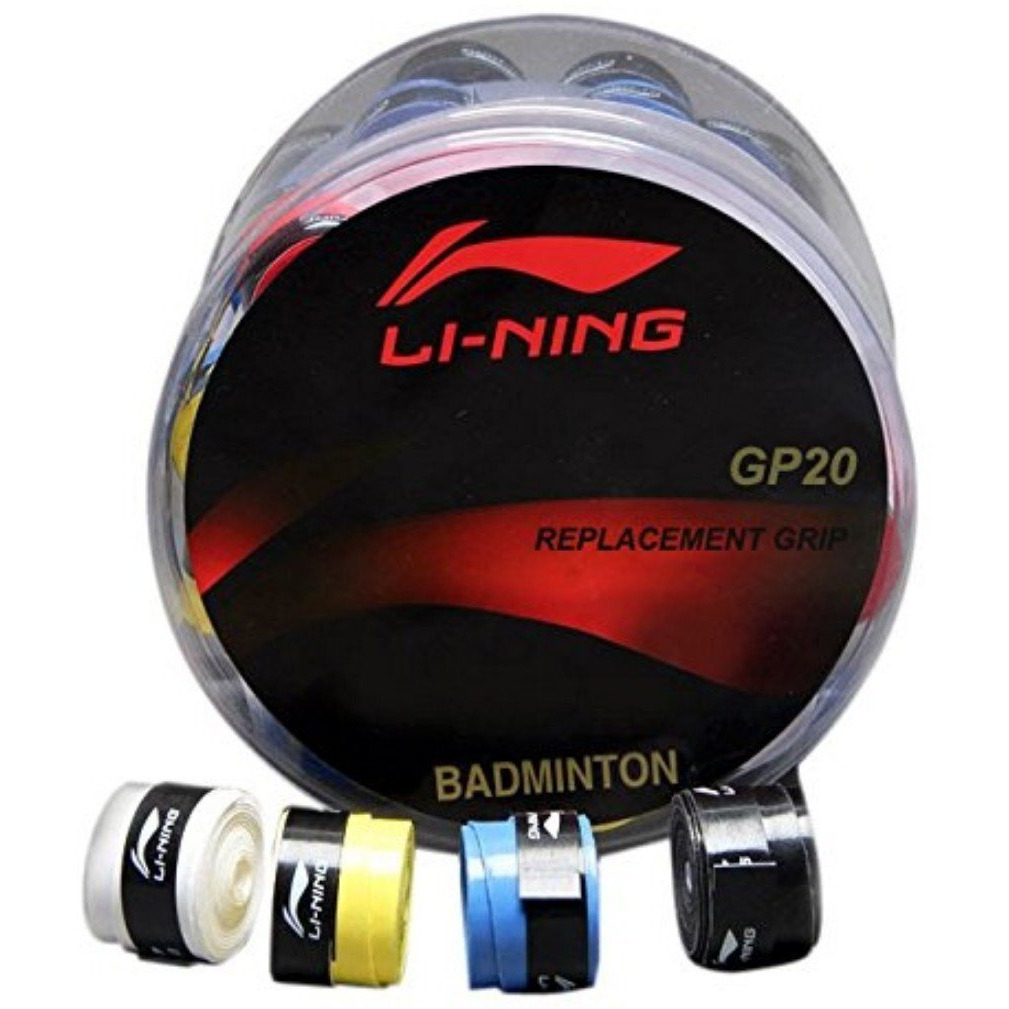 Li-Ning GP-20 Polyurethane Overgrip Badminton Racket Grip - Assorted (5)
