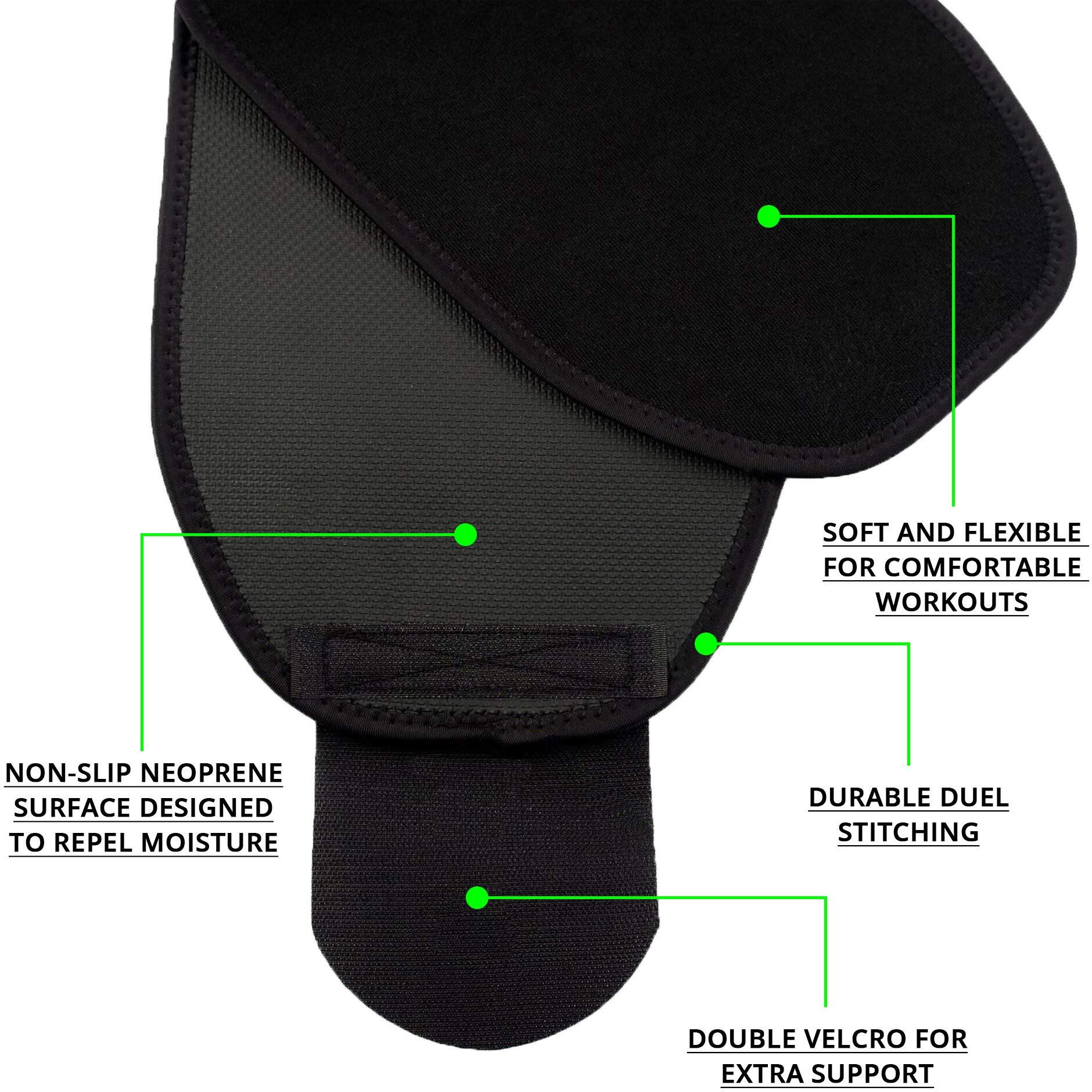 SPIKE Sweat Slim Belt Tummy Tucker Shapewear for Men and Women Non-Tearable Neoprene Shaper wear and Tummy Trimmer Exercise Waist Trainer Abs Sauna Stomach Belt up to 45 Inches Waist Size (Black)