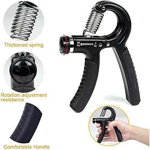 Bodylastics Hand Grip Strengthener Set Fingers, Wrist, Forearm 10 to 40 kgs Adjustable Resistance Exercising Body Workout