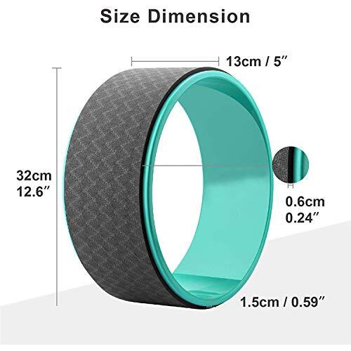 Bodylastics Yoga Wheel for Women and Men Fitness 13 Strong, Sweat Resistant and Eco-Friendly (Blue/Black)