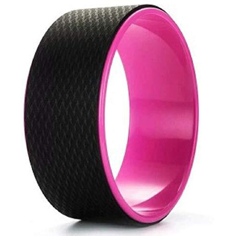 Bodylastics Yoga Wheel for Women and Men Fitness 13 Strong, Sweat Resistant & Eco-Friendly (Rose Red/Black)