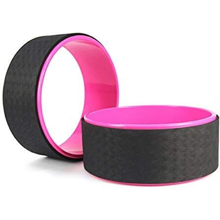 Bodylastics Yoga Wheel for Women and Men Fitness 13 Strong, Sweat Resistant & Eco-Friendly (Rose Red/Black)
