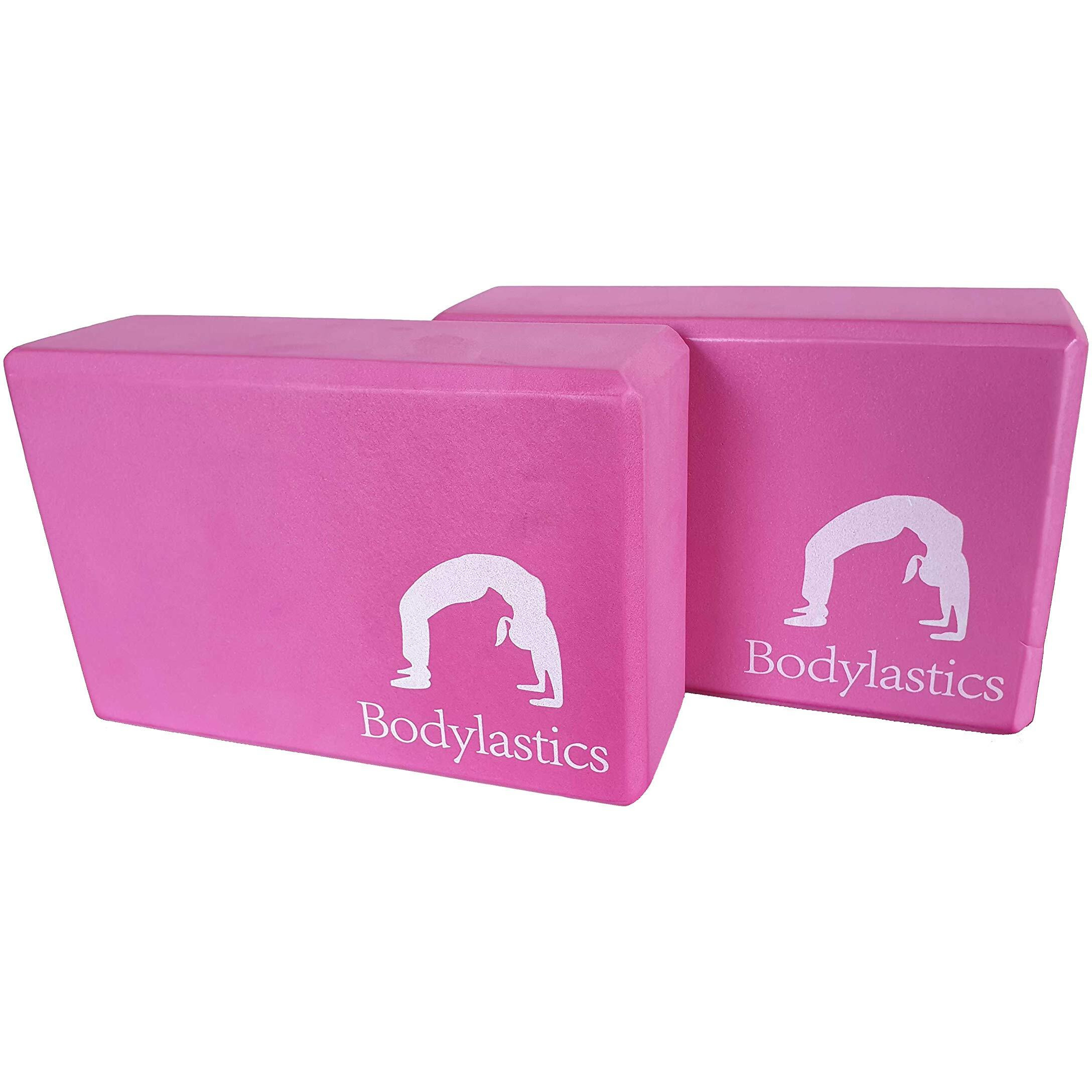 Bodylastics Yoga Wheel with 2 High Density EVA Foam Blocks, 6ft Stretching Strap with D-Ring & Cooling Towel for Women and Men Multicolour
