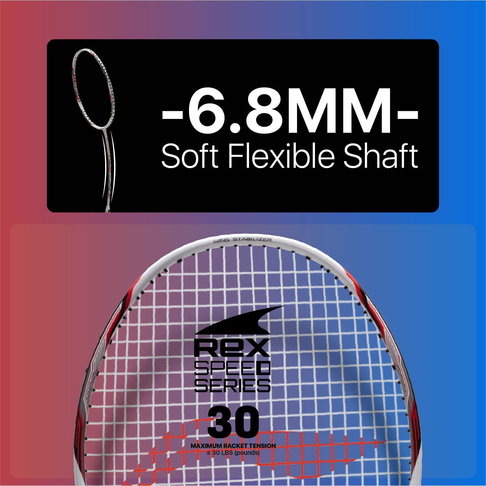 Li-Ning Tectonic 3R Strung Carbon Fibre Badminton Racket (White/Black/Red) with Free Full Cover
