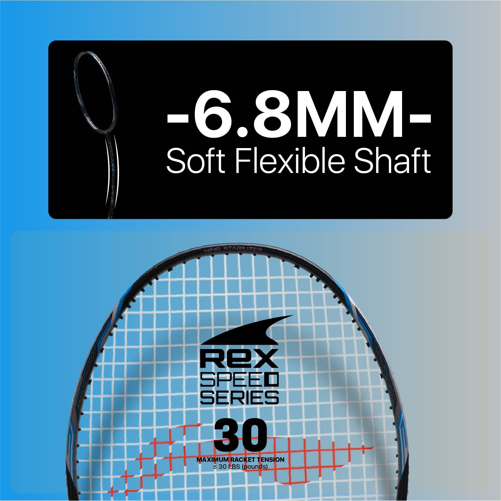 Li-Ning Tectonic 3R Strung Carbon Fibre Badminton Racket (Black/Silver/Blue) with Free Full Cover