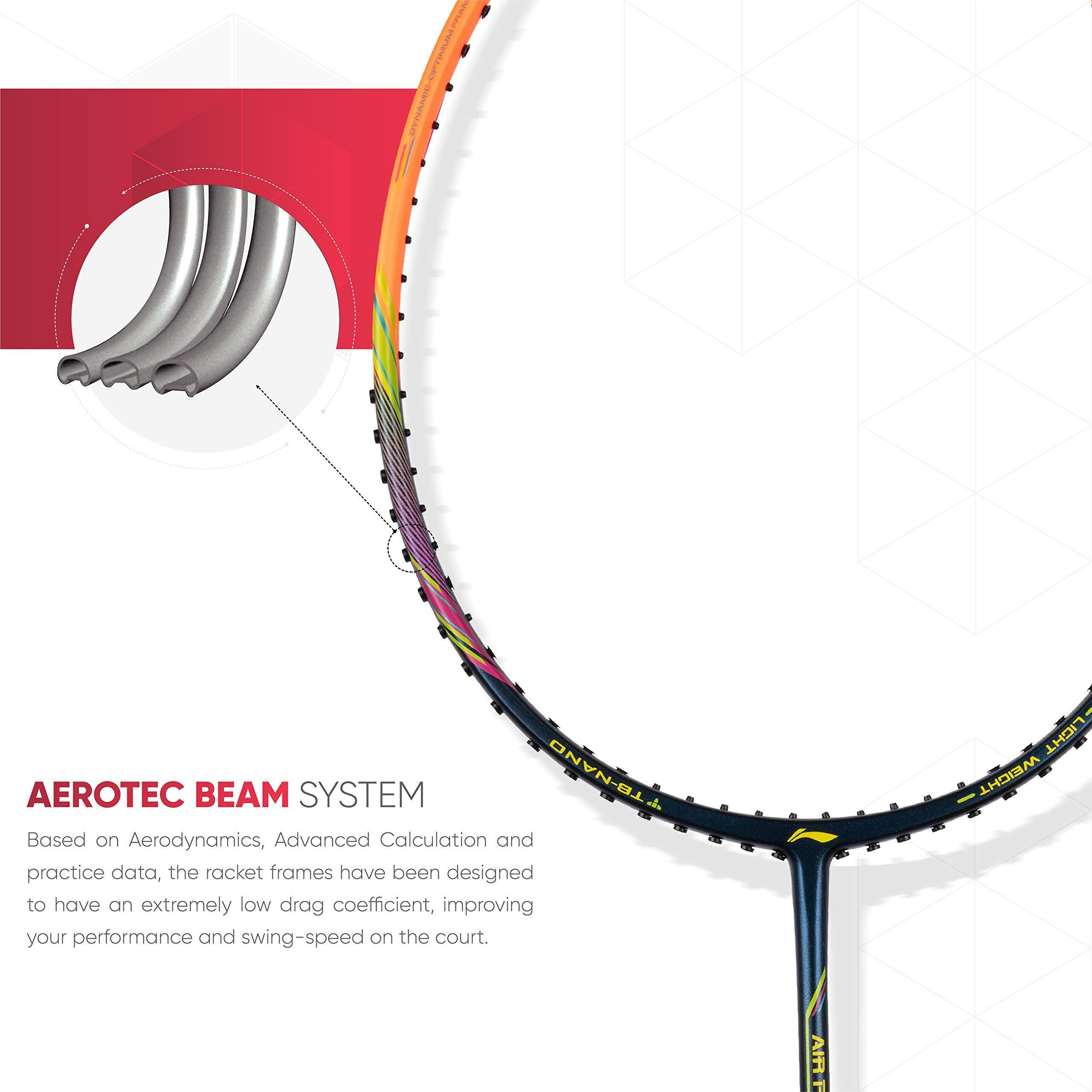 Li-Ning Air Force 80 Lite Carbon Fibre Unstrung Badminton Racket With Free Full Cover, Multicolor
