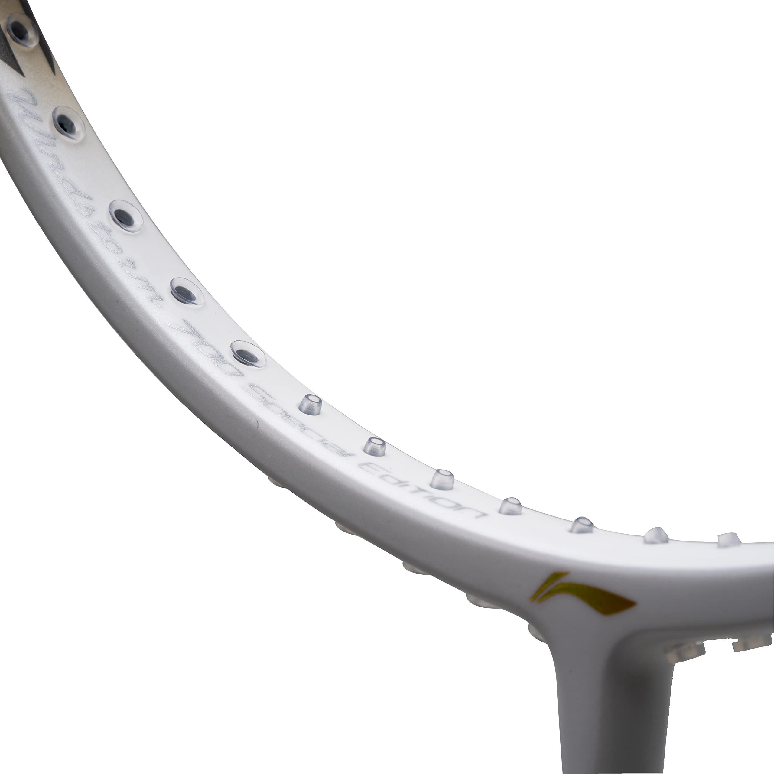 LI-NING WINDSTORM 700 SPECIAL EDITION BADMINTON UNSTRUNG CARBON FIBER RACKET (WHITE/GOLD)