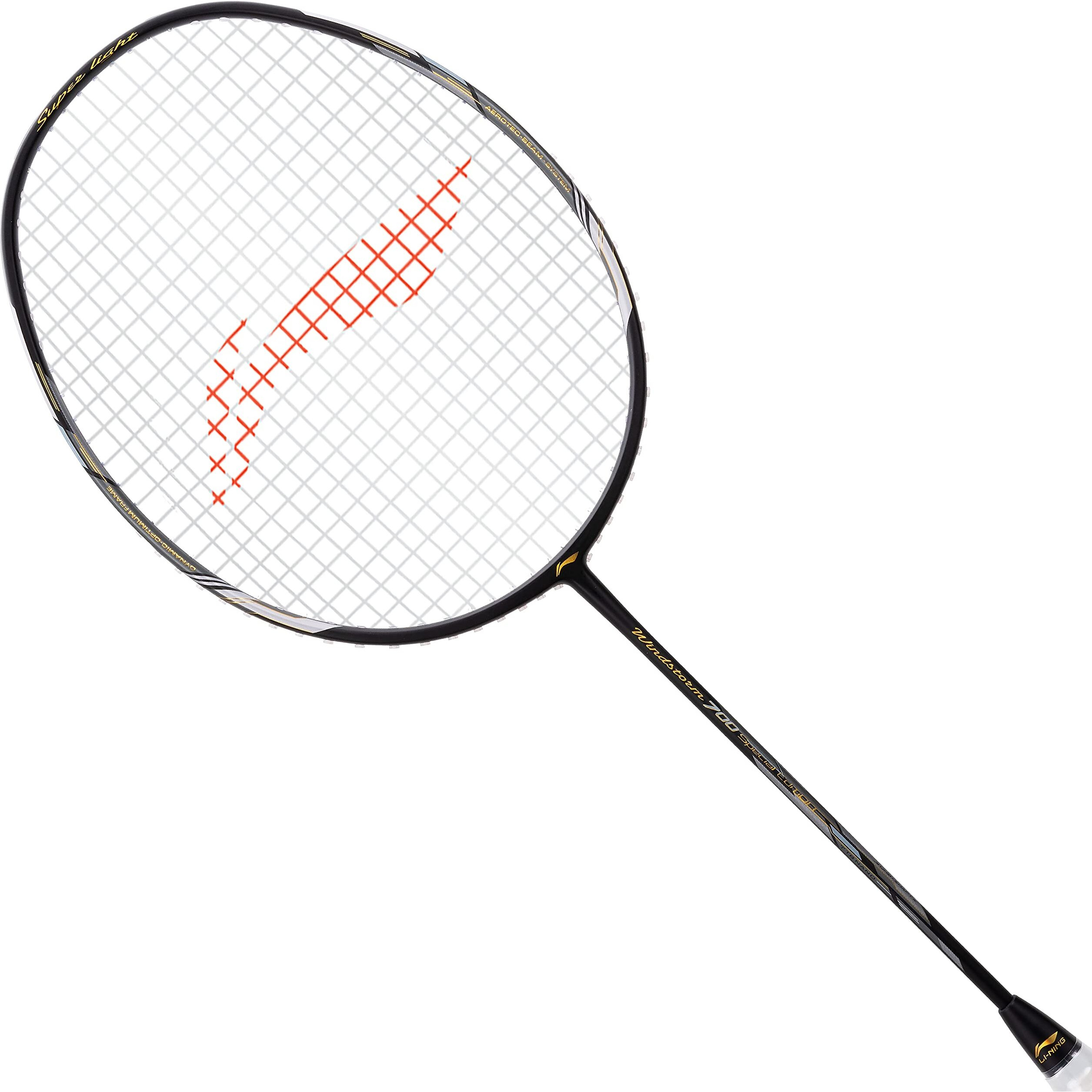 LI-NING WINDSTORM 700 SPECIAL EDITION BADMINTON UNSTRUNG CARBON FIBER RACKET (BLACK/GREY)
