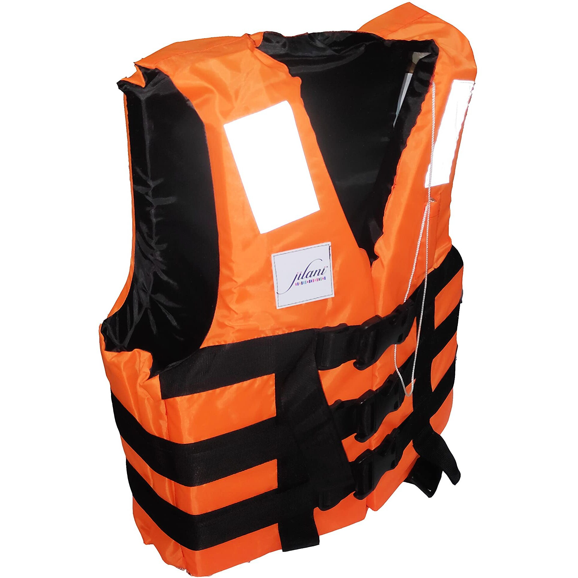 Jilani Kids Swim Jacket Life Jacket Personal Flotation Safety Life Jacket Weight Capacity Up to 80Kg Buoyancy 100N Age 6-15Years (Orange)