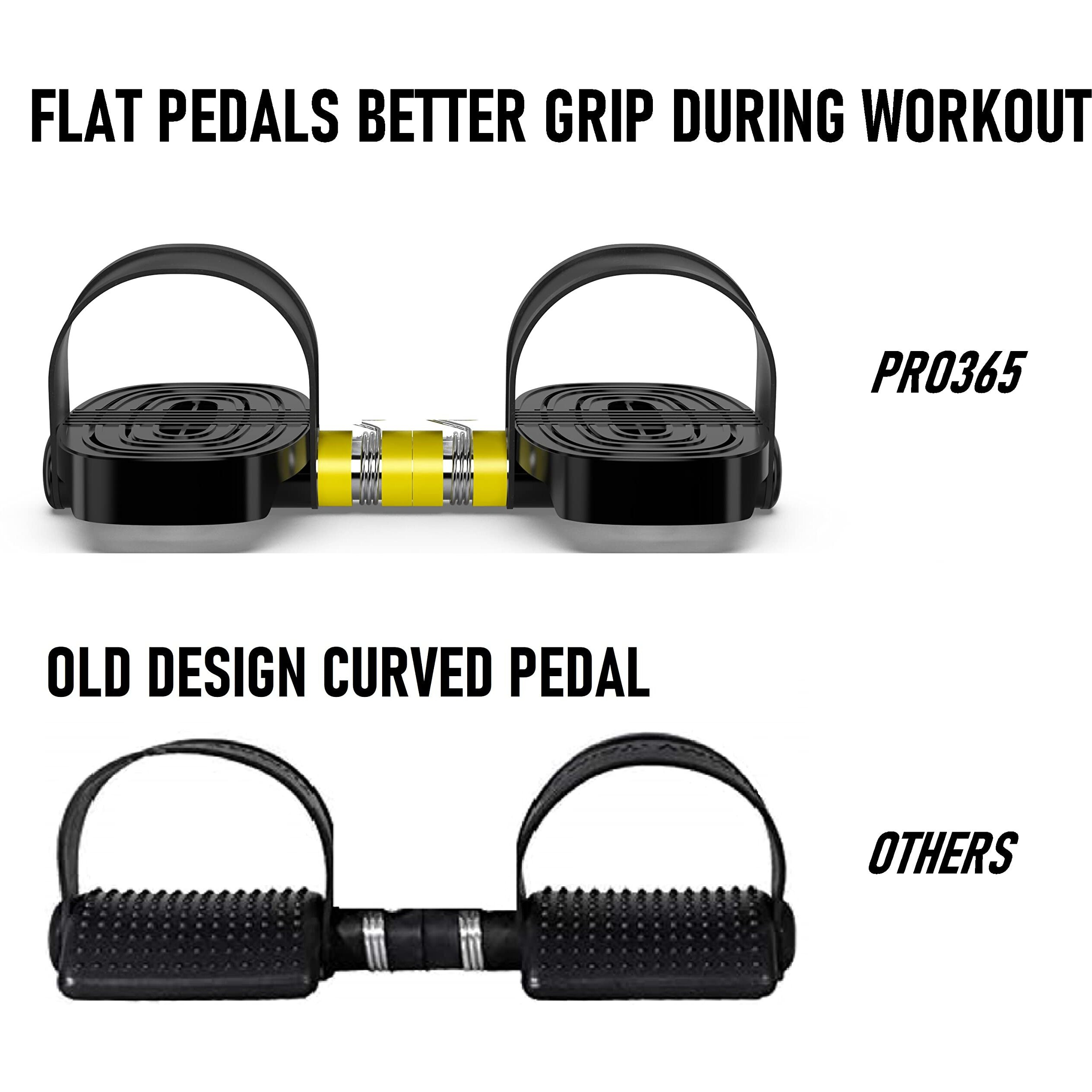 PRO365 Tummy Trimmer Exerciser/Flat Pedal For Extra Support/Sit Up Equipment/Sport Fitness/Leg Exerciser/Home Gym Equipment Single Spring (Yellow, 6 Month manufacturer Warranty)