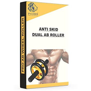 PRO365 Home Gym Ab Roller/Indoor Ab Wheel for Abs Workouts 6 Month Manufacturer Warranty/Dual Abdominal Exercise/Core Workouts for Men and Women (6 MM Safe Knee Mat, Yellow Roller)