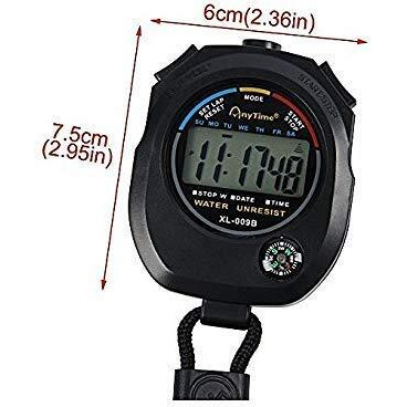 RS Waterproof Digital LCD Stopwatch Chronograph Timer Counter Sports Alarm Xmas