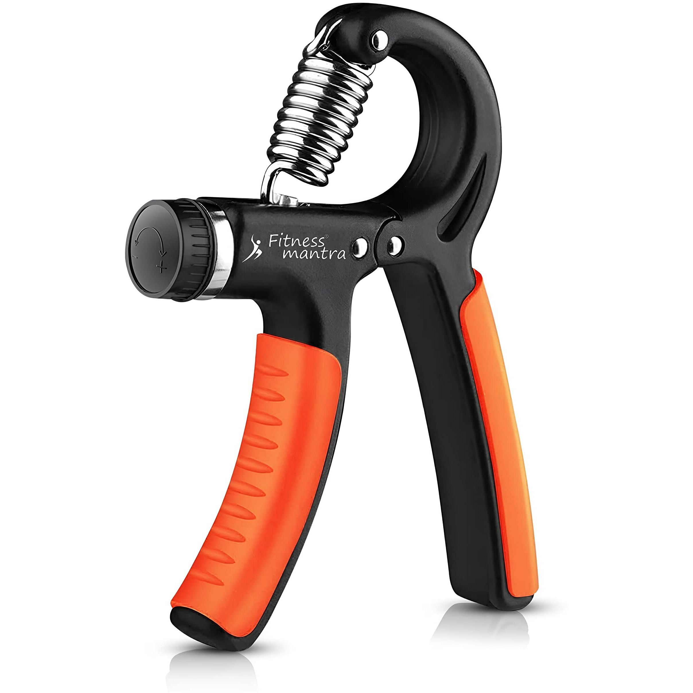 Fitness Mantra Weight Adjustable Hight Quality Hand Gripper for Men & Women |Hand Grip|Finger Exerciser|Power Gripper|Hand Exerciser Equipment|Hand Strengtheners (Orange, 10KG-40KG)