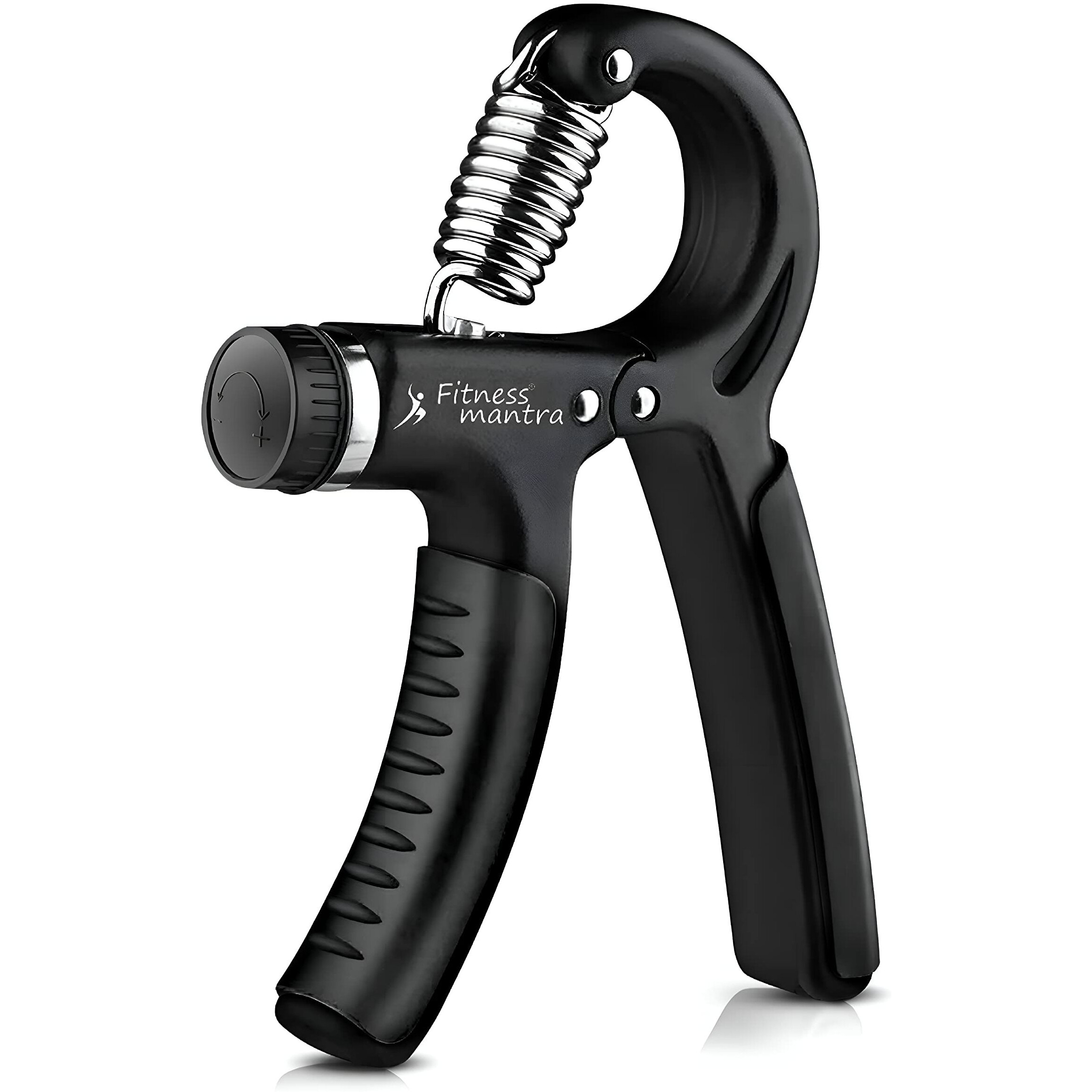 Fitness Mantra Weight Adjustable Hight Quality Hand Gripper for Men & Women |Hand Grip|Finger Exerciser|Power Gripper|Hand Exerciser Equipment|Hand Strengtheners (Black, 10KG-60KG)