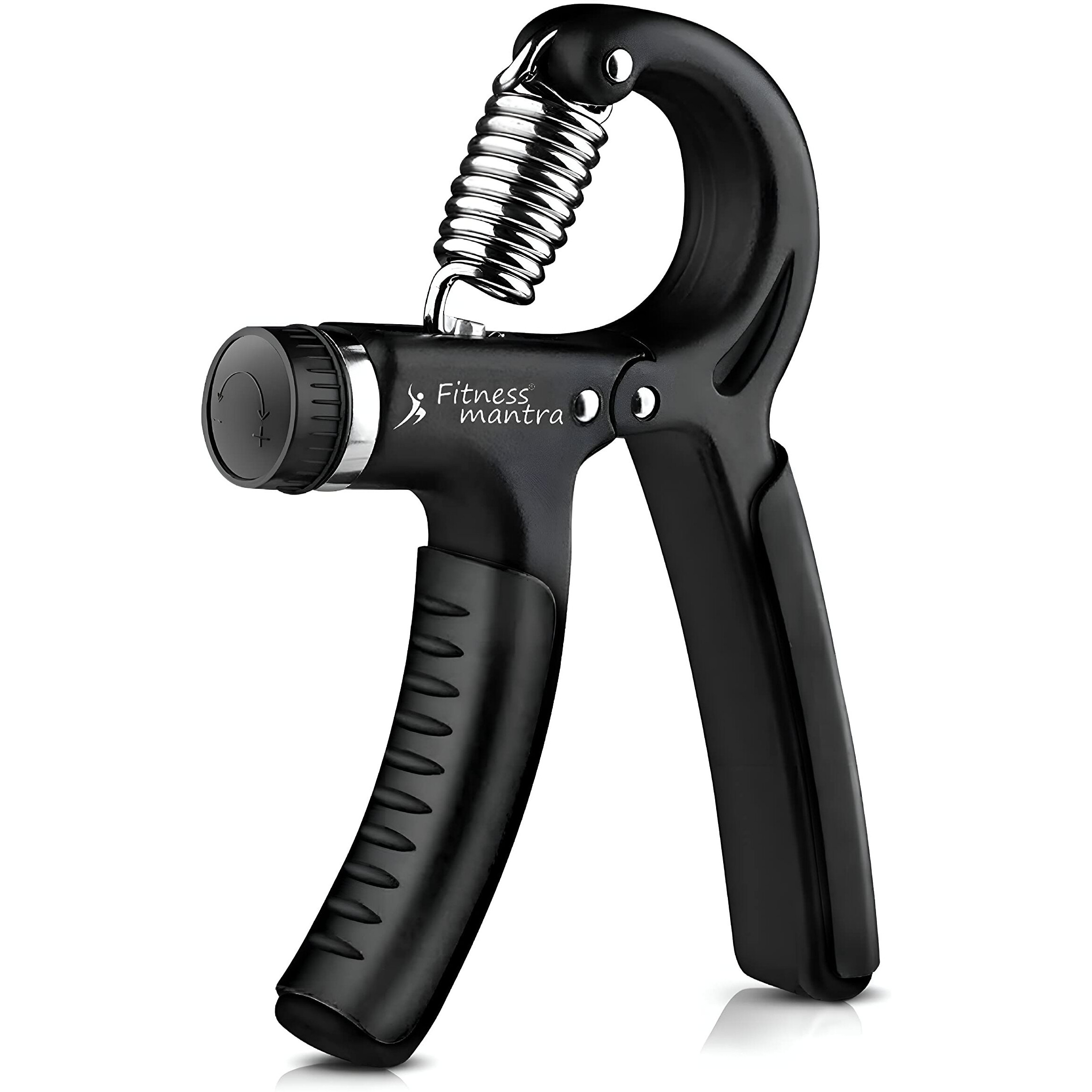 Fitness Mantra Weight Adjustable Hight Quality Hand Gripper for Men & Women |Hand Grip|Finger Exerciser|Power Gripper|Hand Exerciser Equipment|Hand Strengtheners (Black, 10KG-40KG)