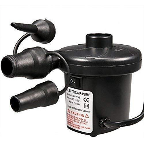 Nirvik Instant AC Electric Vacuum Air Pump for Quickly Inflates/Deflates Sofa, Bed, Swimming Pool Tubes, Toys,Air Bags, Mattresses, Inflatable Stuffs (Black)