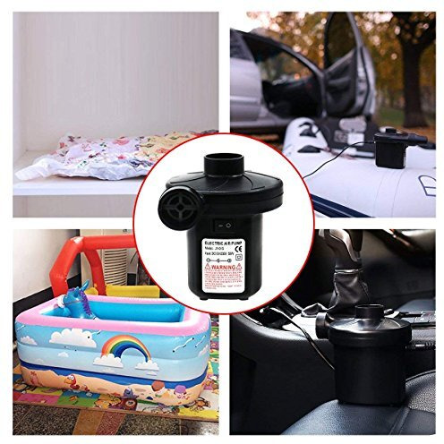 Nirvik Instant AC Electric Vacuum Air Pump for Quickly Inflates/Deflates Sofa, Bed, Swimming Pool Tubes, Toys,Air Bags, Mattresses, Inflatable Stuffs (Black)