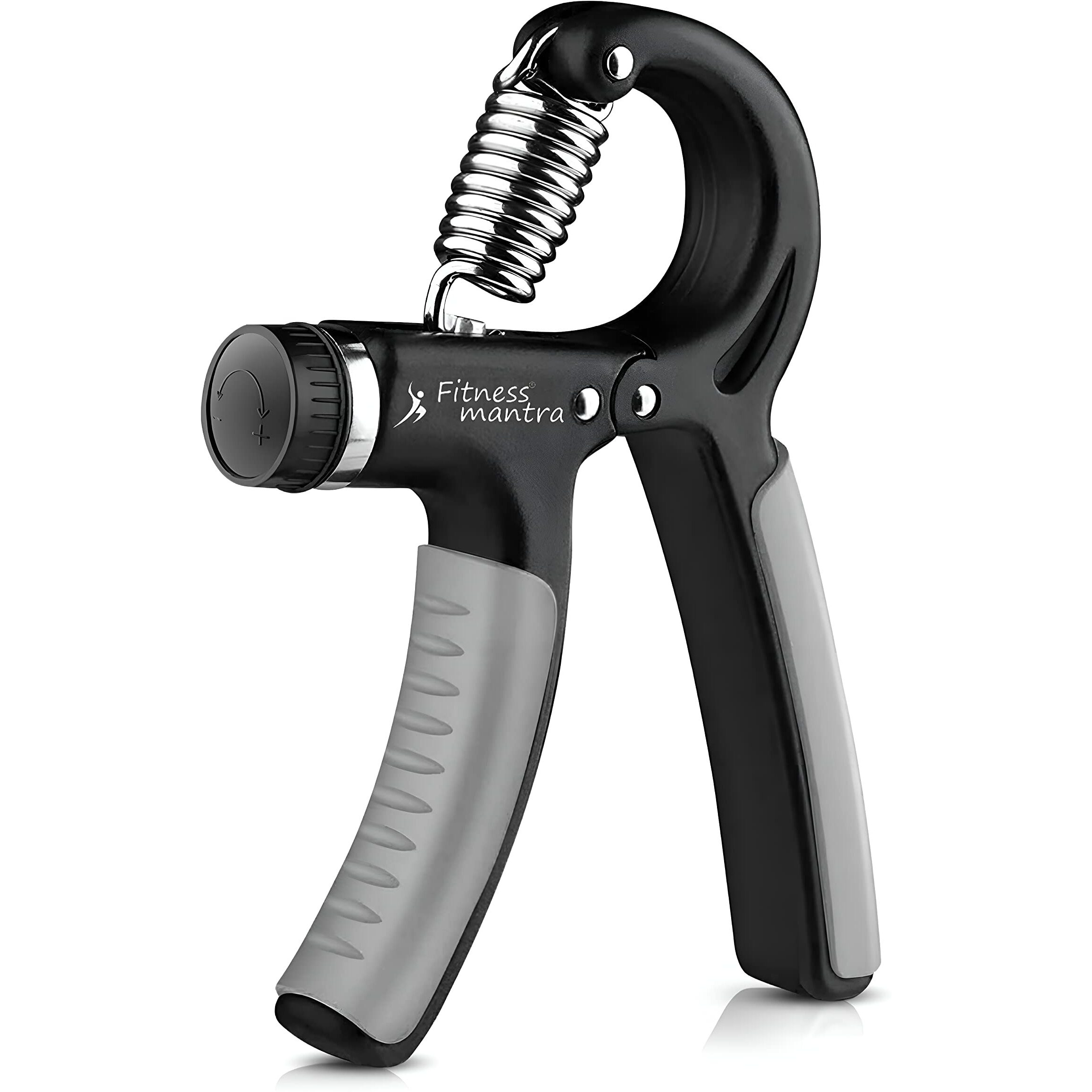 Fitness Mantra Weight Adjustable Hight Quality Hand Gripper for Men & Women |Hand Grip|Finger Exerciser|Power Gripper|Hand Exerciser Equipment|Hand Strengtheners (Grey, 10KG-60KG)