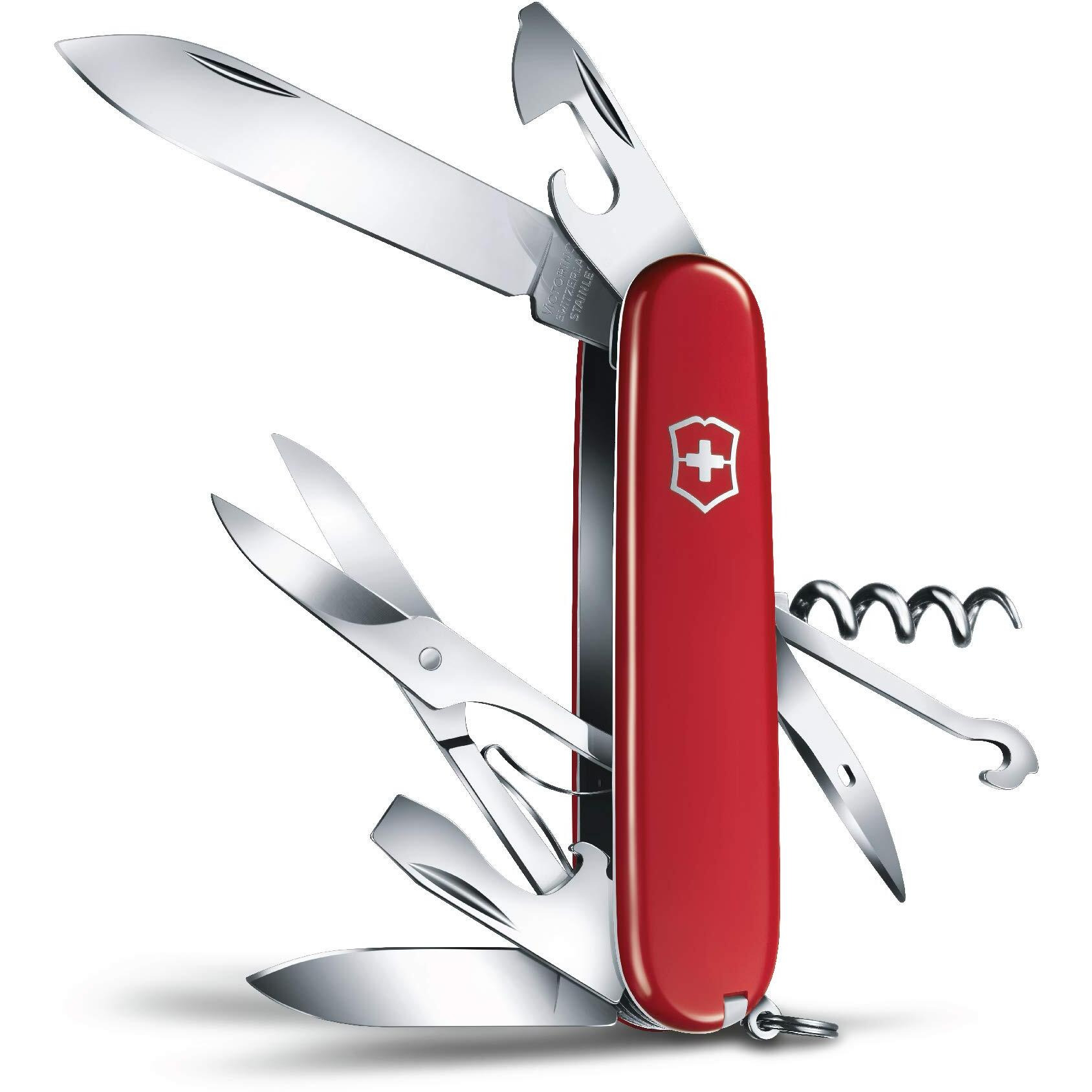 Victorinox Swiss Army Knife - Climber - 14 Functions, Multi-utility Tool - Red, 91 mm - 1.3703