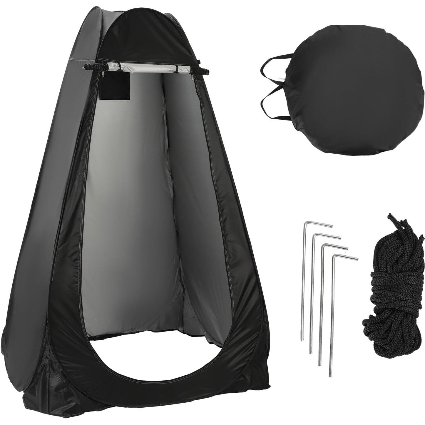 DZAWIBA Shower Tent Pop-Up Privacy Tent Camping Portable Toilet Tent Outdoor Camp Bathroom Changing Dressing Room Instant Privacy Shelters for Hiking Beach Picnic Fishing Potty, Extra-Tall, UPF 50+