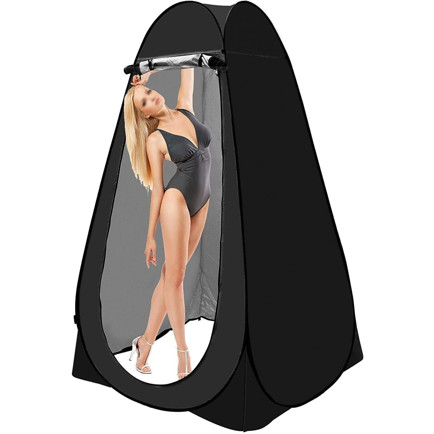 DZAWIBA Shower Tent Pop-Up Privacy Tent Camping Portable Toilet Tent Outdoor Camp Bathroom Changing Dressing Room Instant Privacy Shelters for Hiking Beach Picnic Fishing Potty, Extra-Tall, UPF 50+