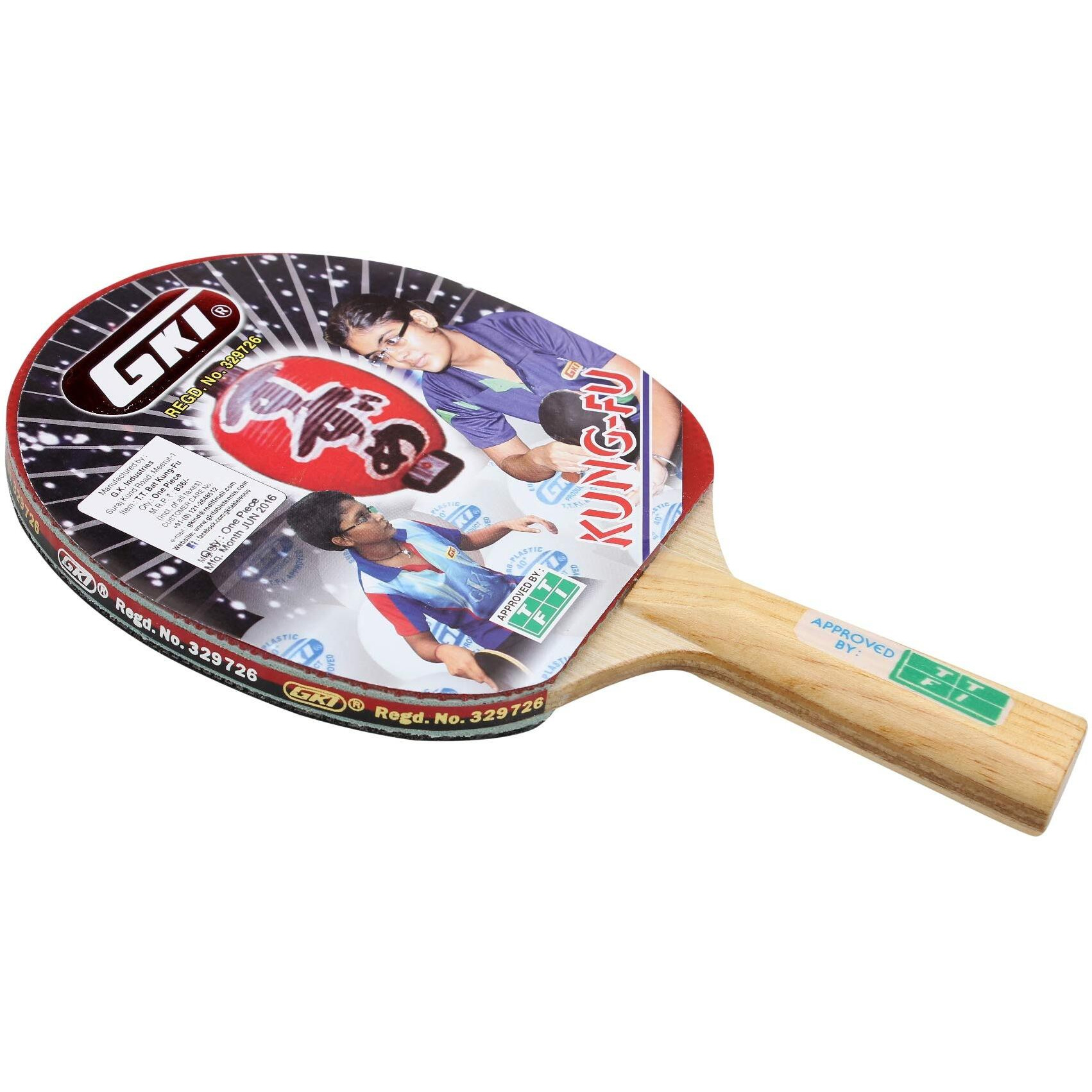 GKI Kung Fu Table Tennis Racquet ,,Wood