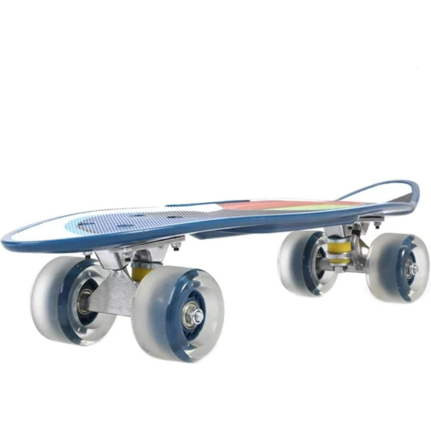 Kriva Polypropylene Power Kids 23 X6  Inches Portable Skateboard For Beginners Boy|Girls|Adults|Design With A Pro Pattern|Penny Board Playboy Skates Special Printed Big Skateboard(Random Design), Blue