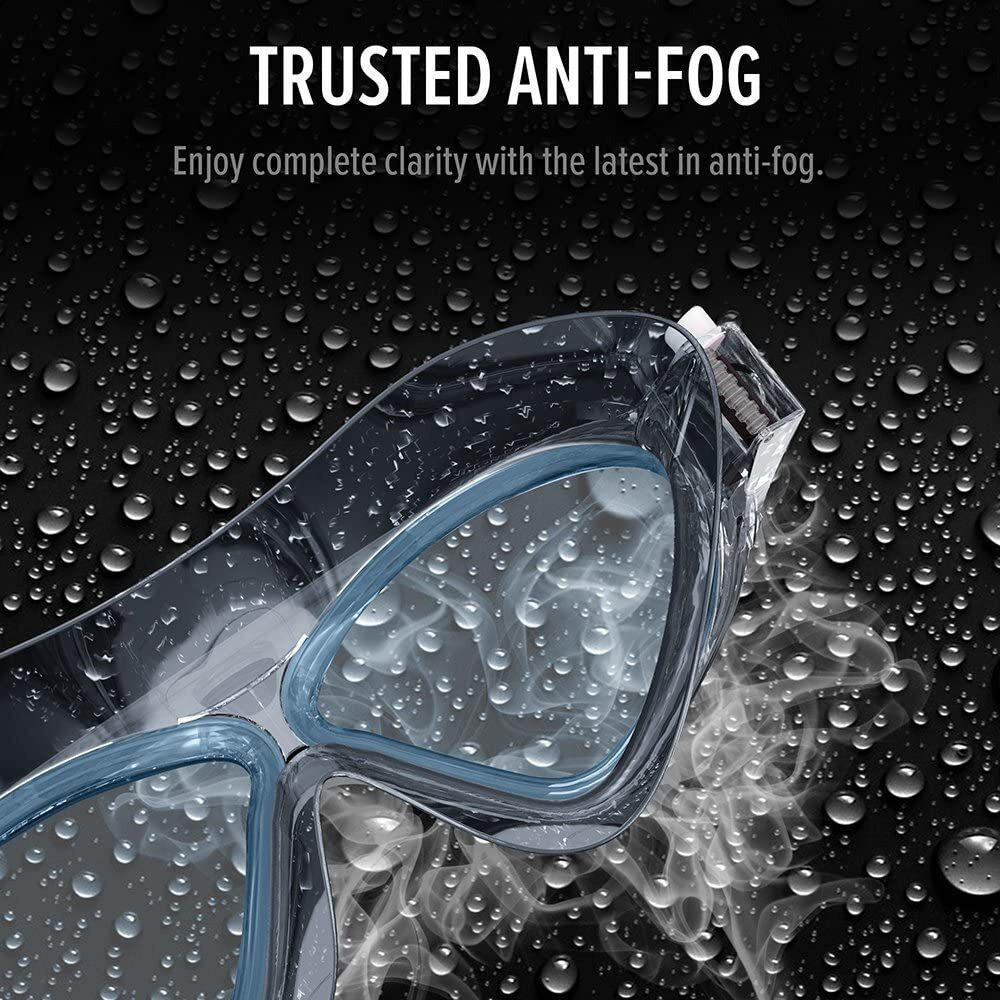 PRIME DEALS Professional Anti Fog Clear Swimming Goggles Anti-UV Swimming Goggles Swimming Pool Water Adjustable Diving Mask with a Case Cover (Blue).