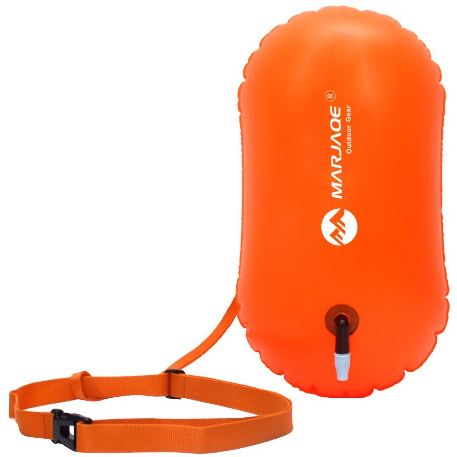 Phenovo Highly Visible Orange Swim Bubble Buoy Swimming Tow Float for Open Water Swimmers, Kayakers and Triathletes