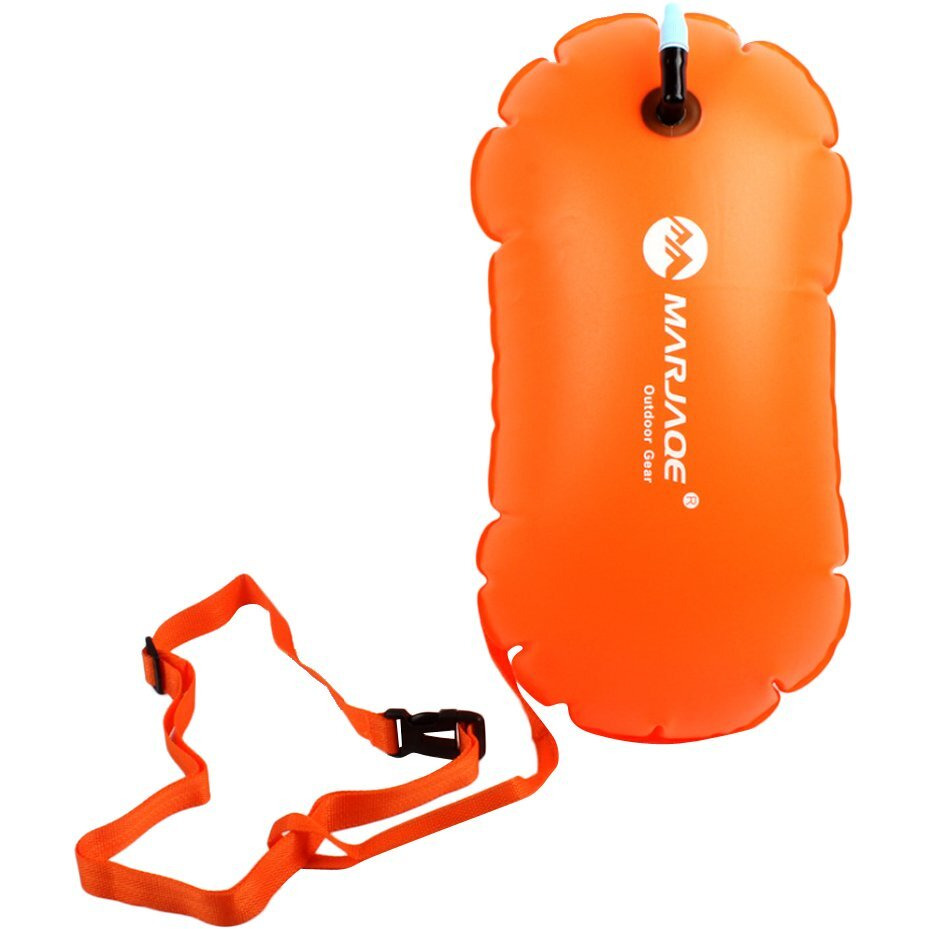 Phenovo Highly Visible Orange Swim Bubble Buoy Swimming Tow Float for Open Water Swimmers, Kayakers and Triathletes