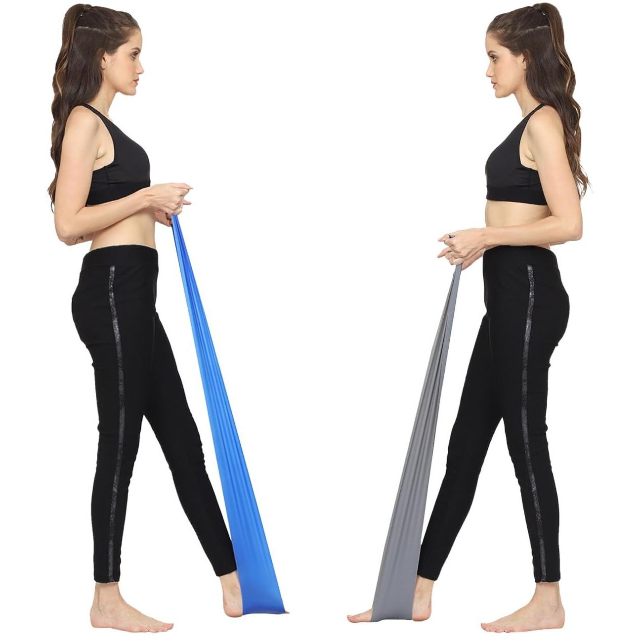 HealthHike Yoga Band | Theraband for Physiotherapy, Stretching, Yoga & Resistance Workout | Latex-Free, Anti-Allergic & Tear-Resistant thera band for exercise, Size 60 X 5 inch