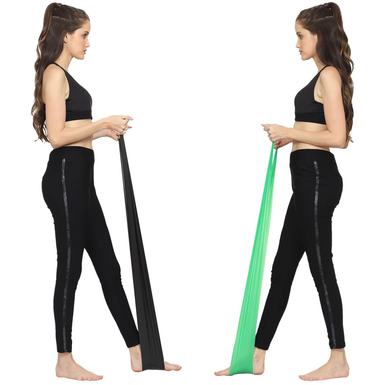 HealthHike Yoga Band | Theraband for Physiotherapy, Stretching, Yoga & Resistance Workout | Latex-Free, Anti-Allergic & Tear-Resistant thera band for exercise, Size 60 X 5 inch