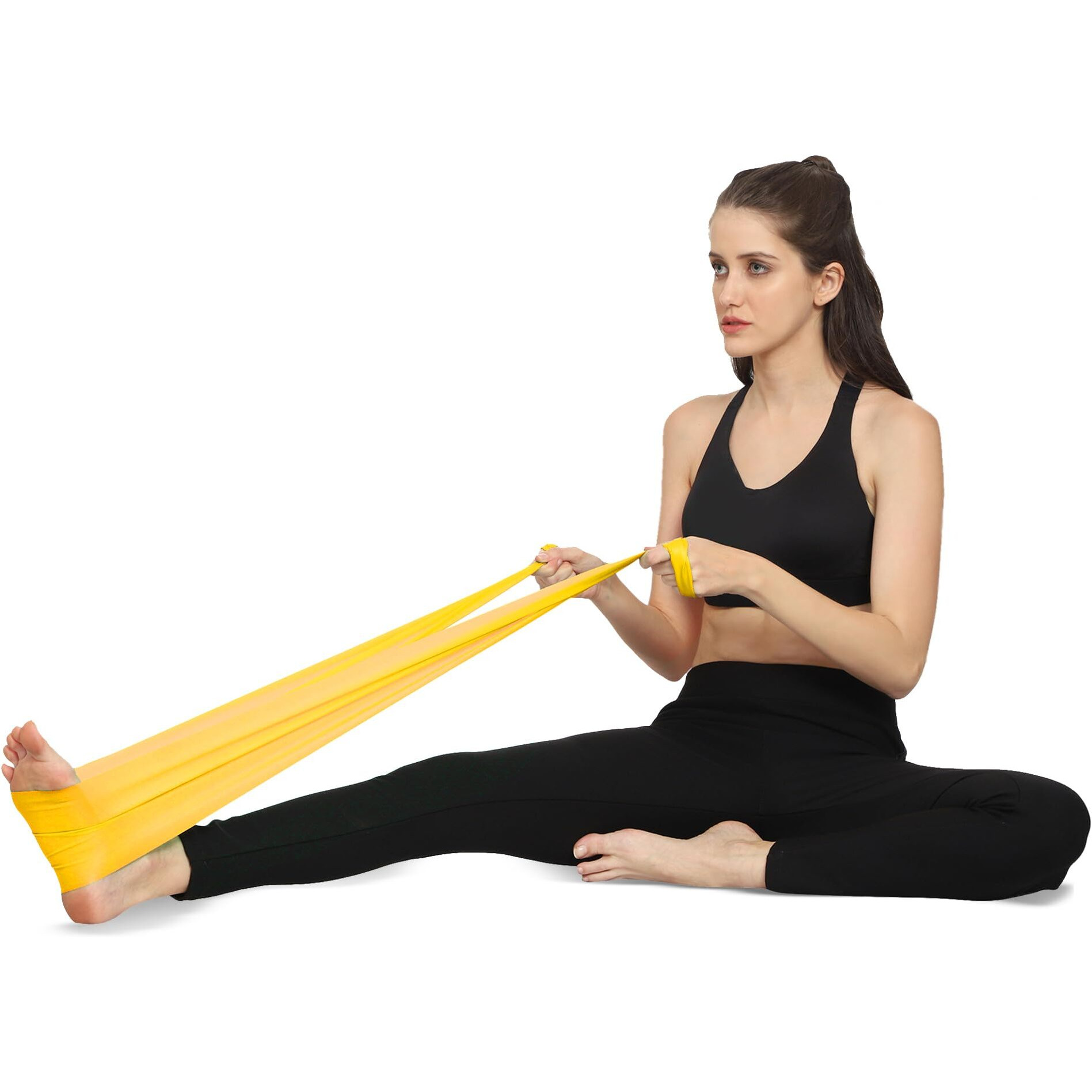HealthHike Yoga Band | Thera Band for Physiotherapy, Stretching, Yoga & Resistance Workout | Latex-Free, Anti-Allergic & Tear-Resistant thera band for exercise, Size 84 X 5 inch