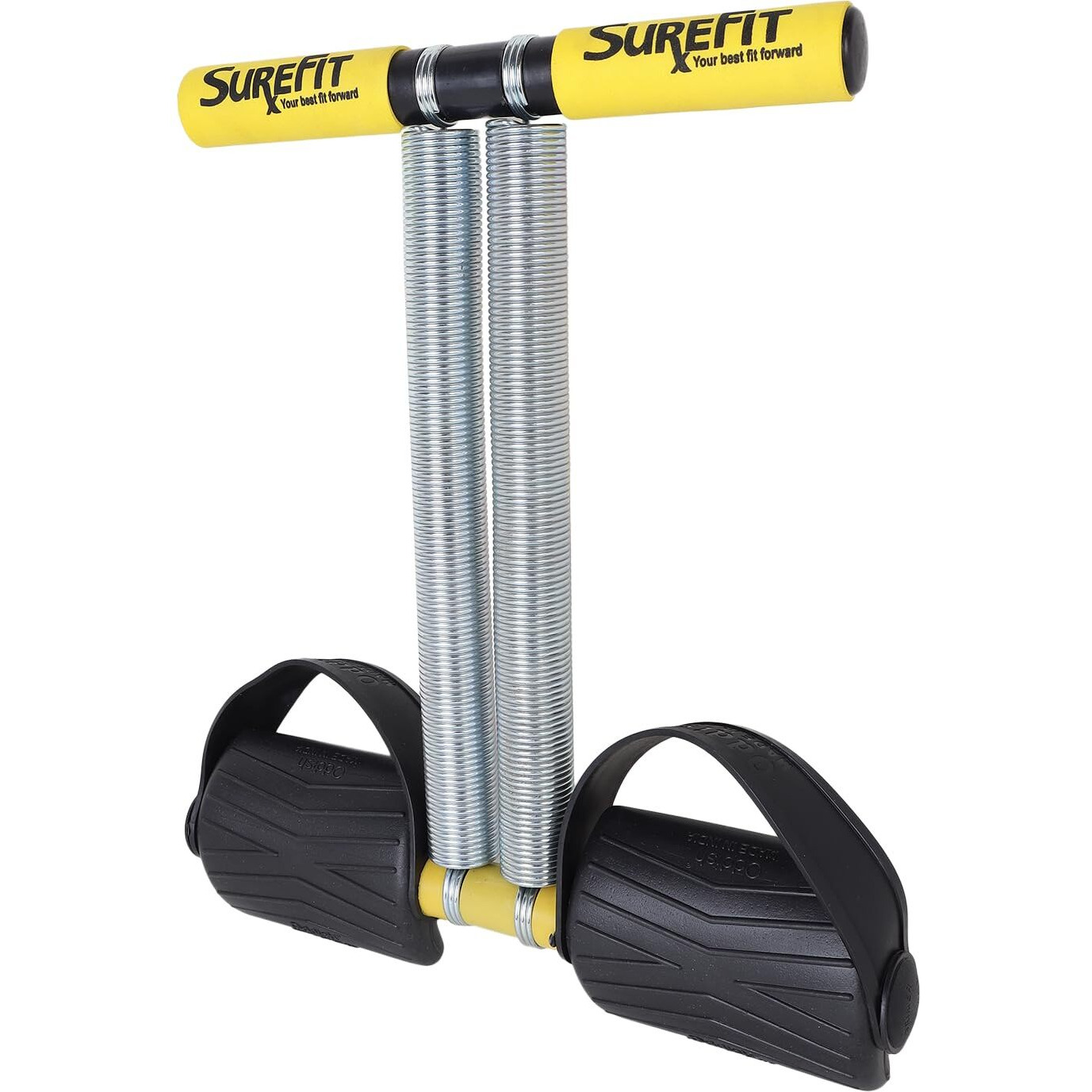 SUREFITTummy Trimmer Dual Spring Standrd/Large And Wide Range/Do Full Exercise any Time any Where fon Abdominal And Waist Trimmer for man & Women (LARGE YELLOW)