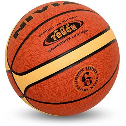 Nivia Pro Touch Basketball | 14 Panel | Laminated Composite Leather Material | Suitable for Indoor Surfaces | International Match Basketball | for Men/Women | Size - 6 (Multicolour)