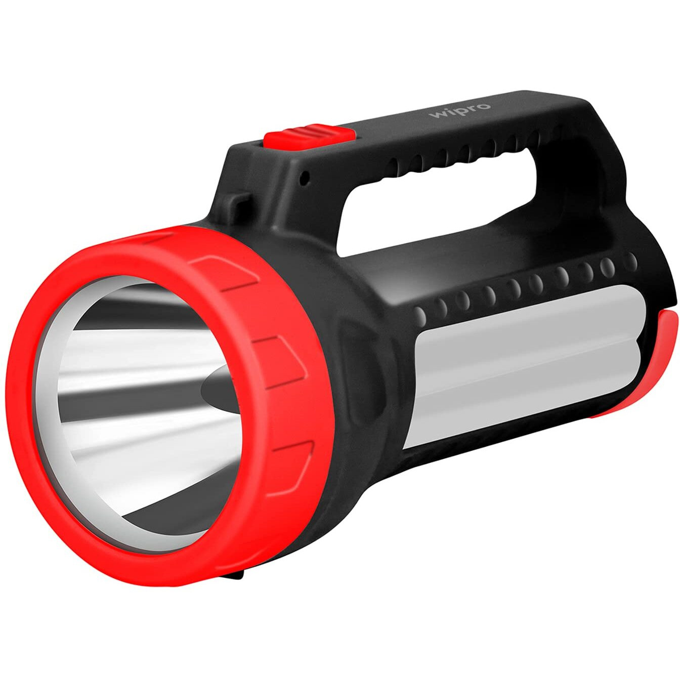 Wipro Ariel Multi-Functional Rechargeable Emergency Light ,Black & Red | 3 Modes of Lighting |Torch Mode|Lantern Mode |Li-Ion Battery