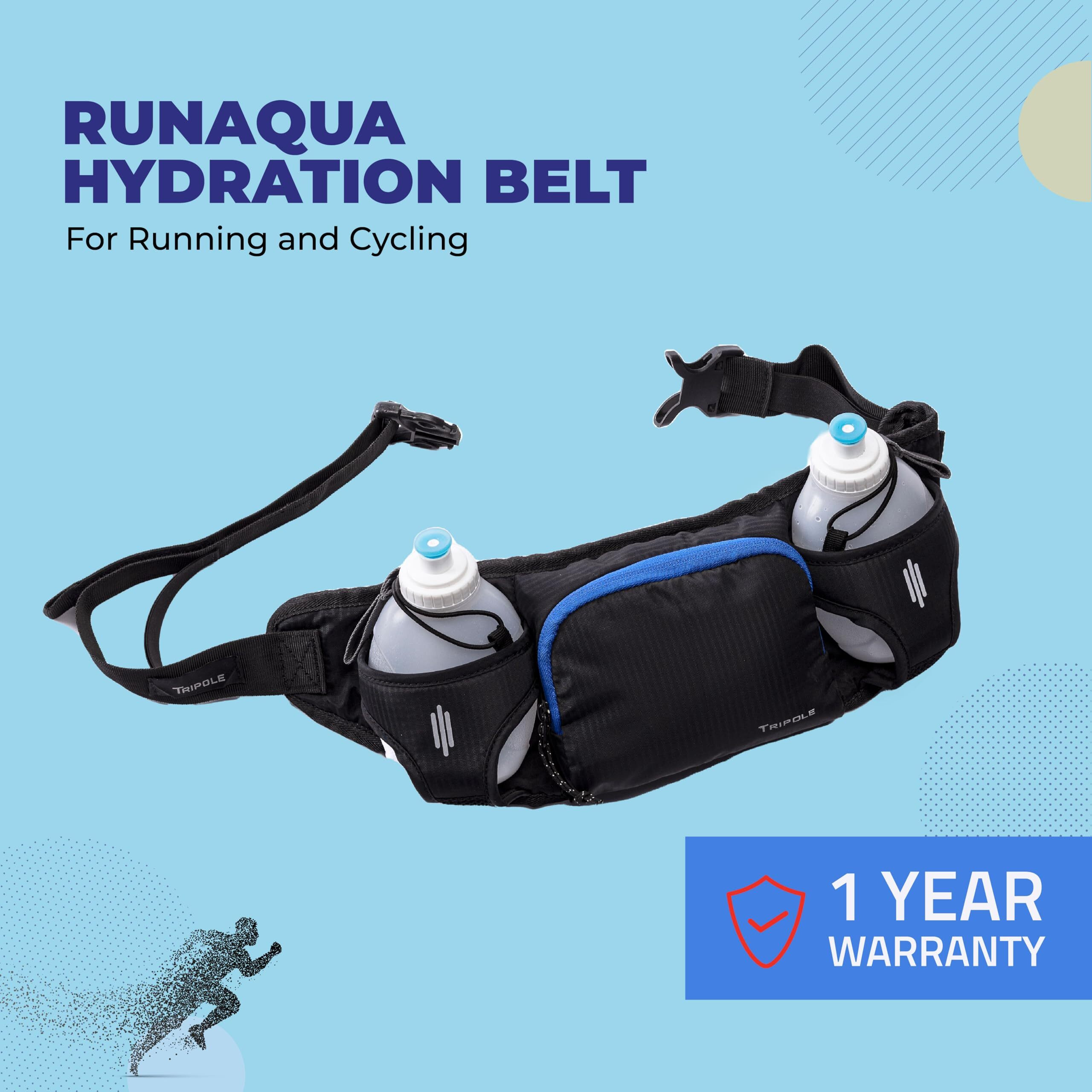 Tripole Runaqua Hydration Belt and Waist Pack for Running and Cycling