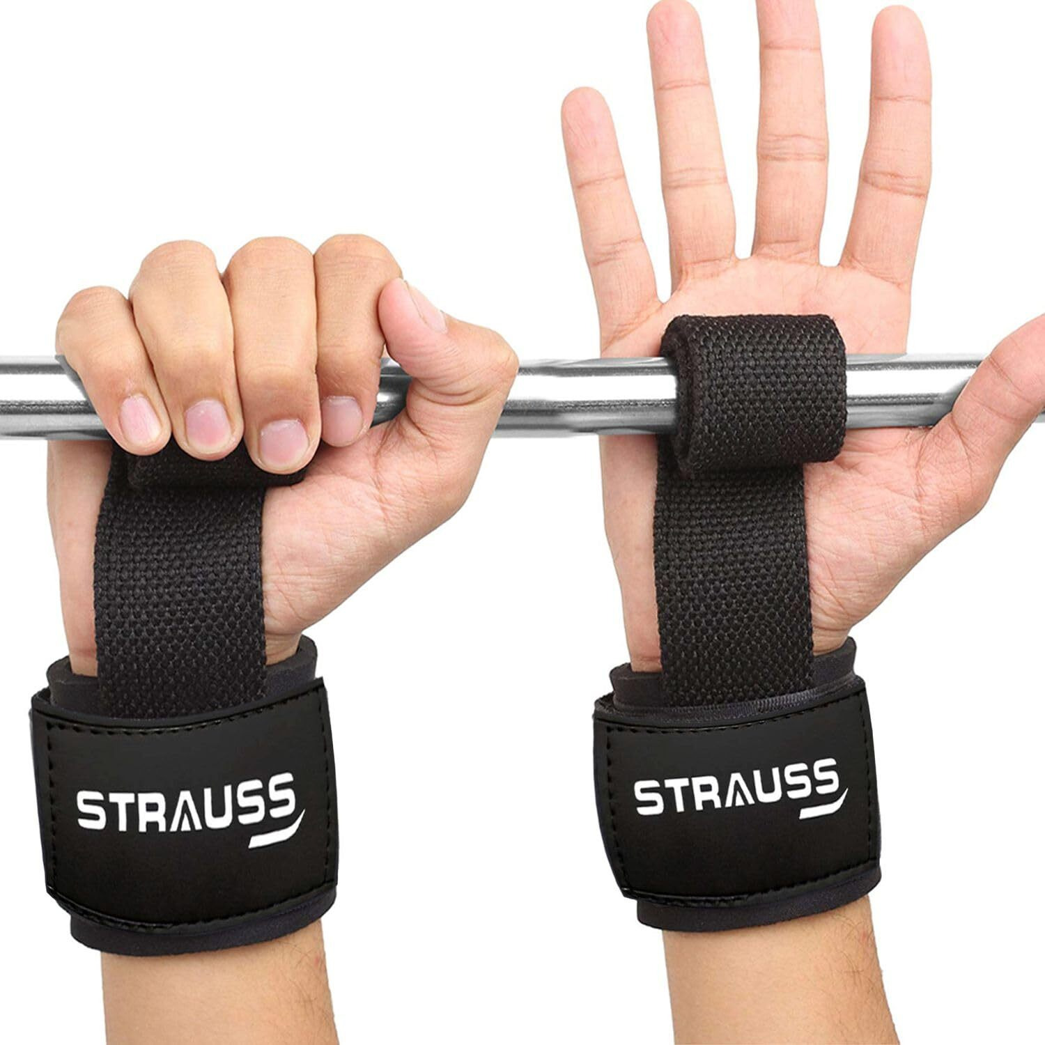 Strauss ST Cotton Gym Support, Pair (Black)