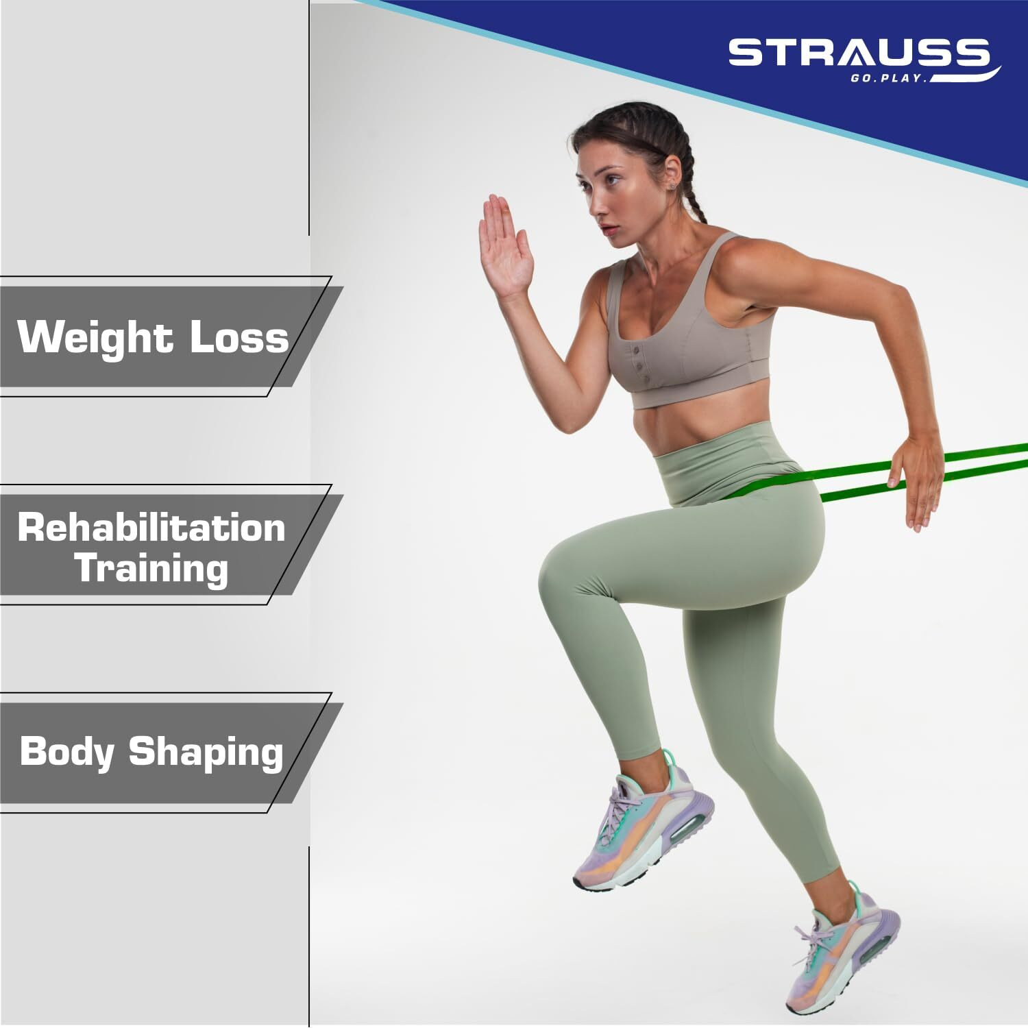 Strauss Resistance Band | Pull Up Bands Ideal for Home and Gym for Exercise,Chin Ups, Squats & Core Workout | Both for Men & Women | Resistance Bands, Loop Bands, Toning Bands, Fitness Band