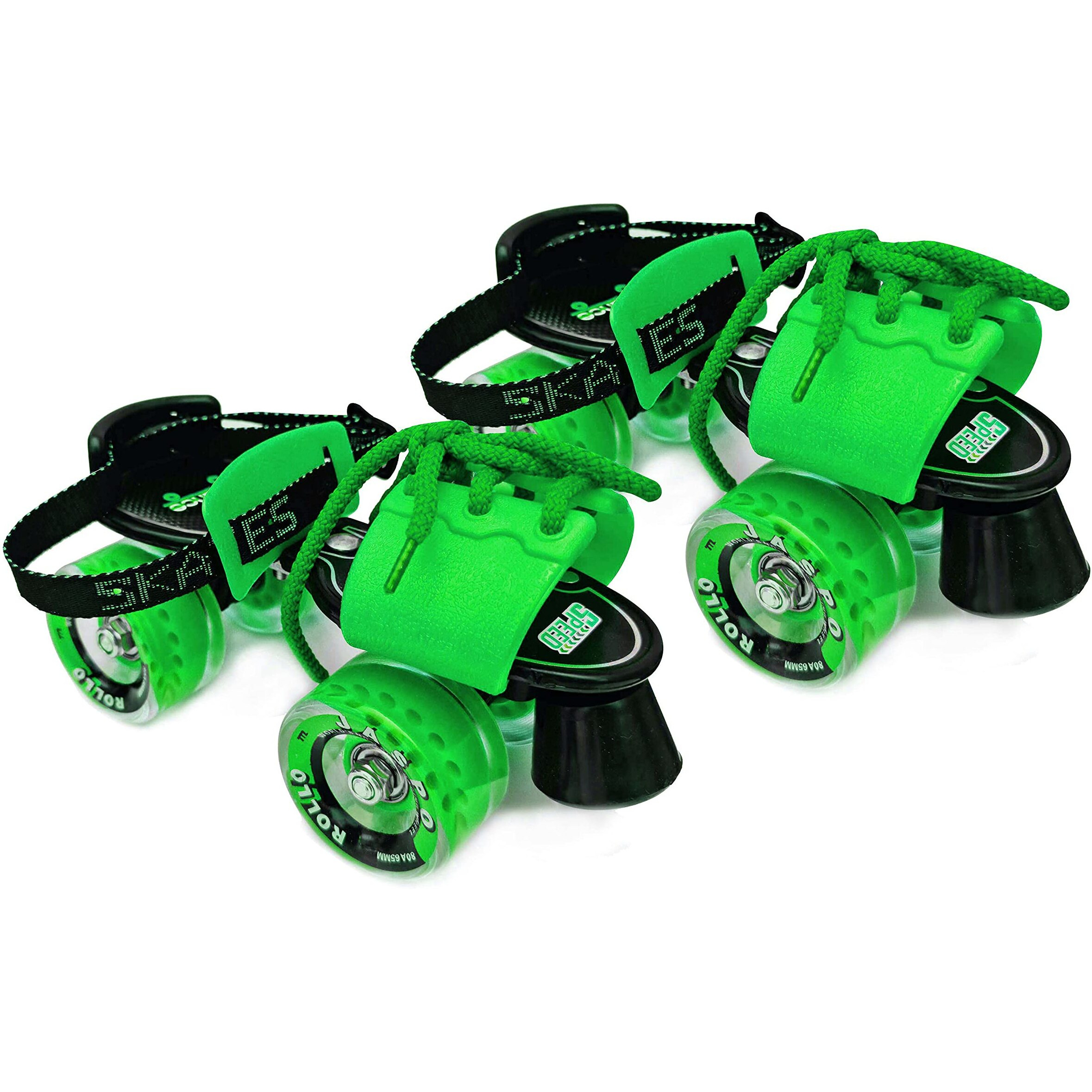 JASPO Tenacity ZXI Plus Adjustable Senior Roller Skates Suitable for Age Group 6-14 Years. (Green)