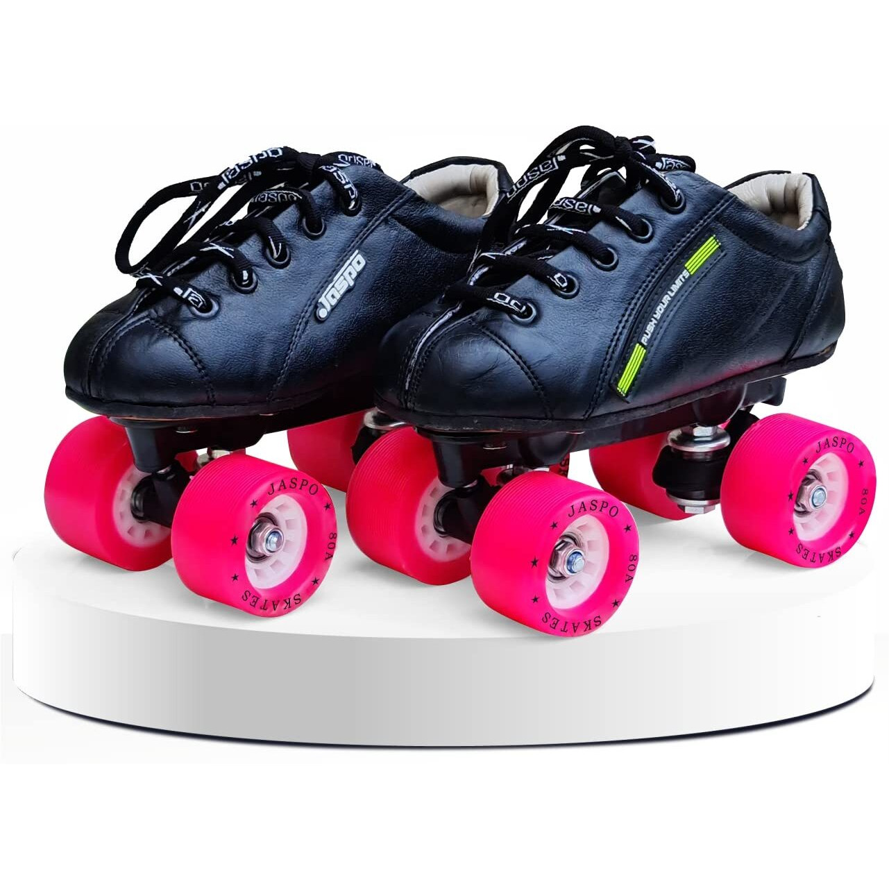 jaspo Skater Girl Dual Outdoor Wheel Shoe Skate Combo (Outdoor Wheel Shoe Skates+ Helmet+Bag) (Size-5 Uk (Age 11-12 Yrs), Skater Girl Dual), Black