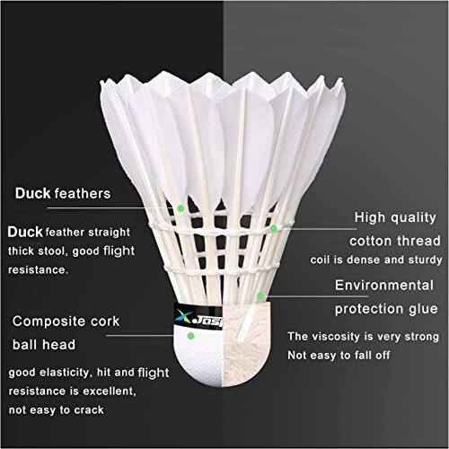 Jaspo GET Set Steel Badminton Racket Combo Set, Lightweight Badminton Racquet (2 Pair) with 5 pc Feather shuttlecocks and 2 Carrying Bag for Outdoor Games Suitable for Beginners