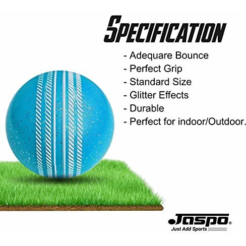 Jaspo T-20 Soft Cricket Balls (Pack of Three) 110 Gm. (Sparkle Multi)