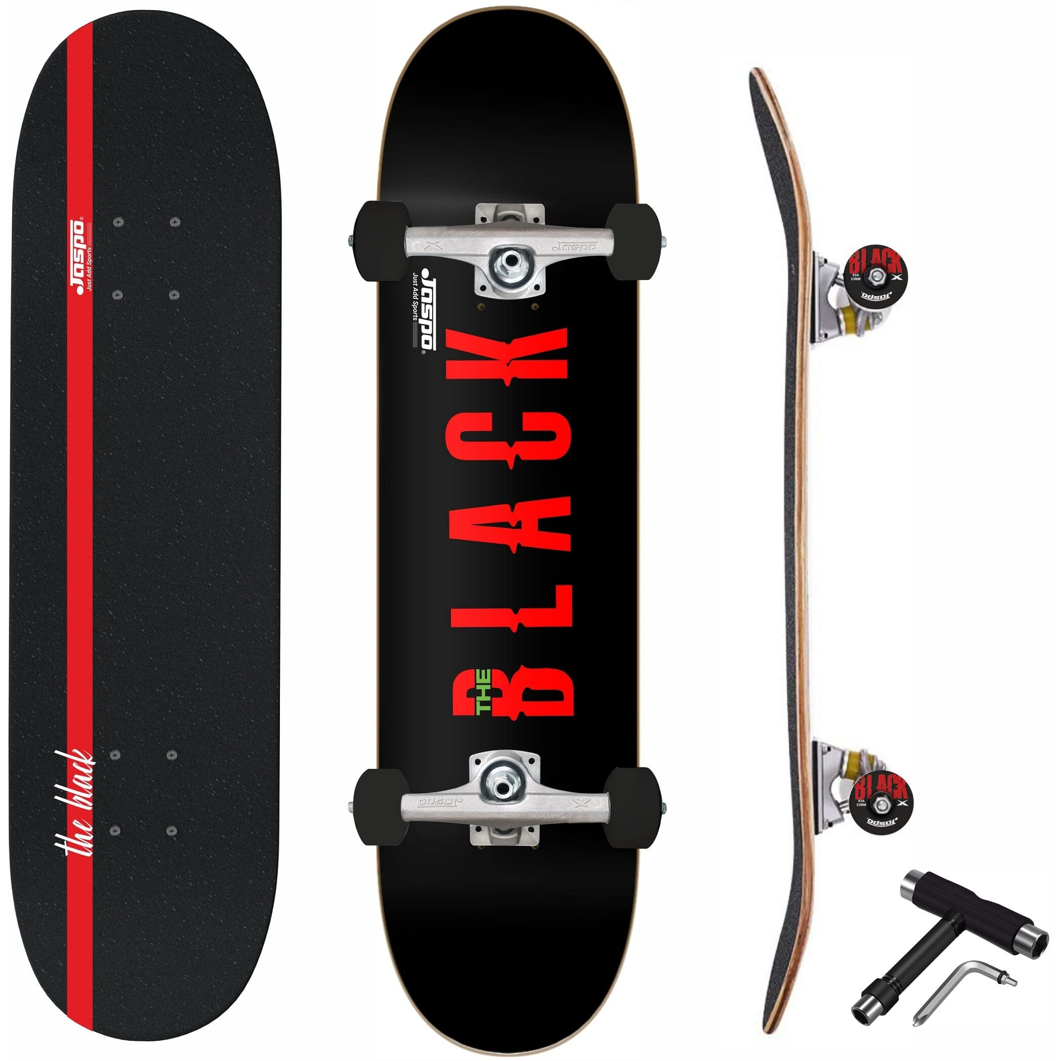 Jaspo The Black Experts 7 Layer Maple Skateboard (Suitable for Above 8 Years)