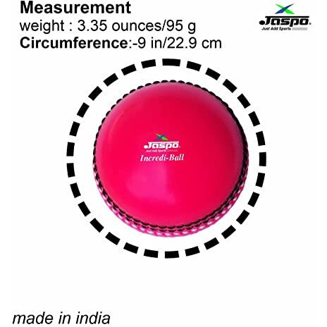 jaspo IncrediBall Soft T20 Cricket Training Balls - Pack of 6 Indoor/Outdoor Play and Cricket Practice (229 cm Circumference), PVC Material, Colour-Pink