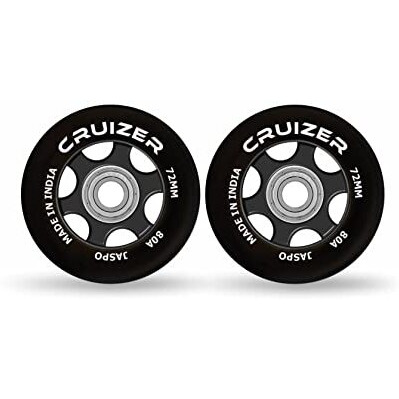 jaspo Inline Pu Wheels 72Mm/100Mm Inline Spare Skate Wheels, Roller Blade Skating/Waveboard/Luggage Wheels, Training/Replacement Wheels (Cruizer 72 Mm (Pack Of 2)), Mother Of Pearl