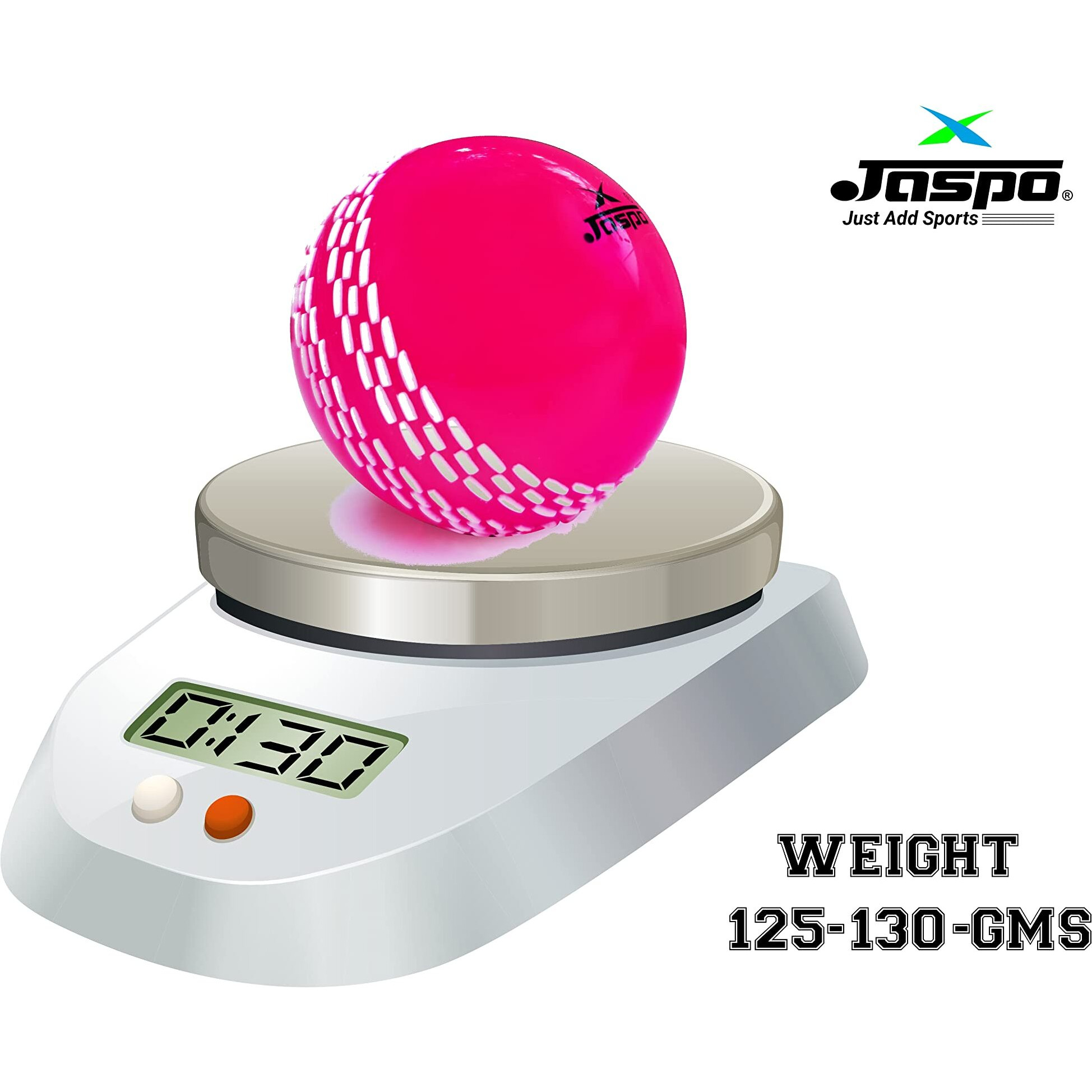 jaspo T20 Plus Practice Cricket Balls (Pack of 3) for Indoor & Outdoor Play,Weight 125-1 30 GMS, Colour Pink, Synthetic Rubber Material